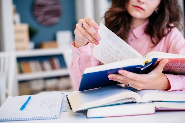 Female reading a book